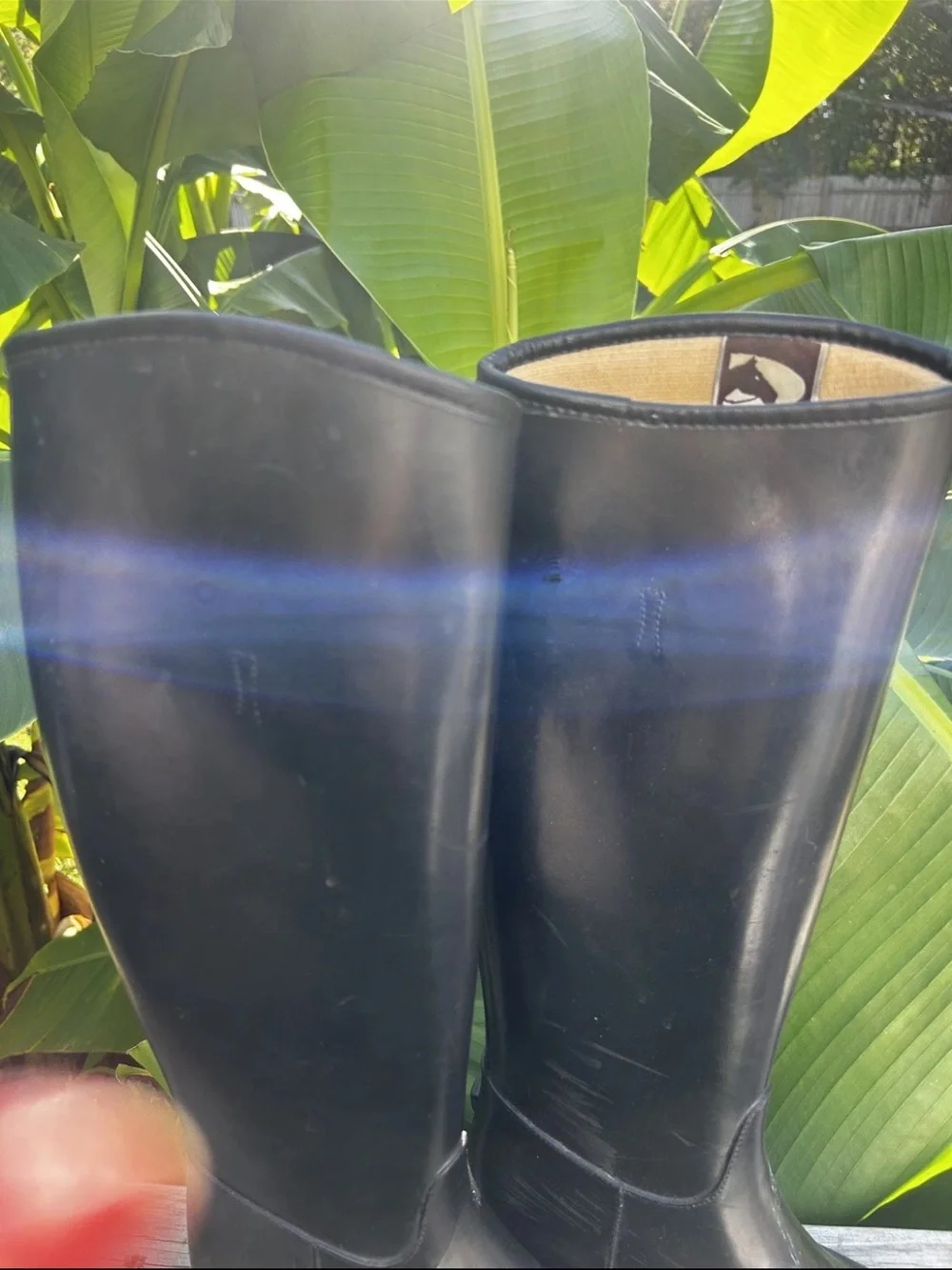 Dafna 8003 Black Rubber Lined Waterproof Rain Boots Womens Size 38EUR/7.5-8